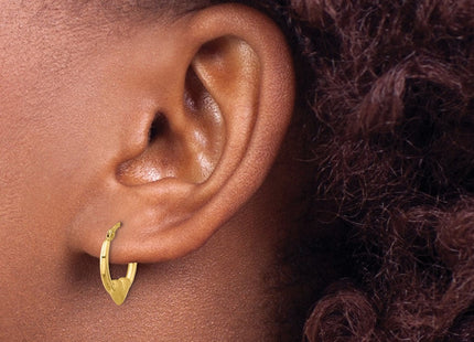 14K gold hoop earrings, another view