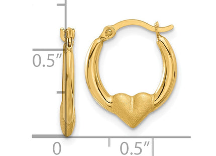 14K gold hoop earrings, further view