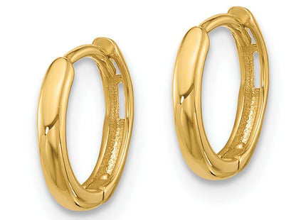 14K gold hoop earrings, alternate view