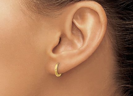 14K gold hoop earrings, another view