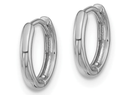 14K white gold hoop earrings, alternate view