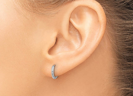 14K white gold hoop earrings, another view