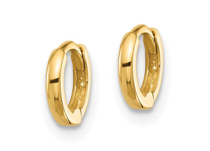 14K gold cubic zirconia hoop earrings, alternate view