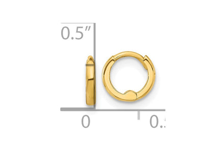 14K gold cubic zirconia hoop earrings, further view