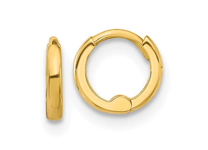 14K gold cubic zirconia hoop earrings