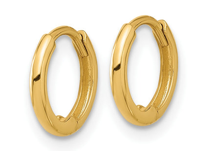 14K gold hoop earrings, alternate view