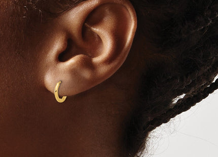 14K gold hoop earrings, another view