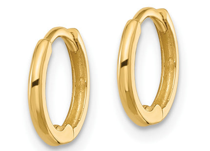 14K gold hoop earrings, alternate view