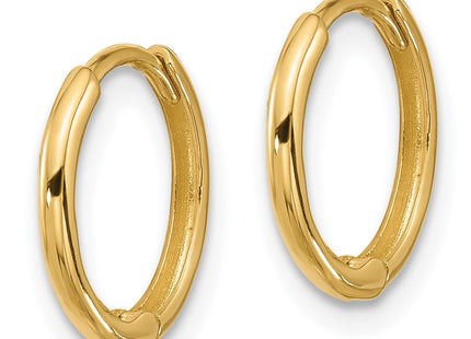 14K gold hoop earrings, alternate view