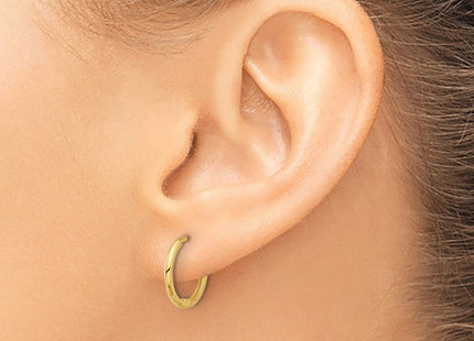 14k Polished 1. Hinged Huggie Hoop Earrings (Style YE2154)