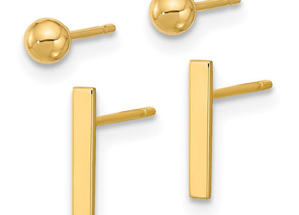 14k Yellow Gold Earrings Style YE2160 - Classique Jewelry Inc.