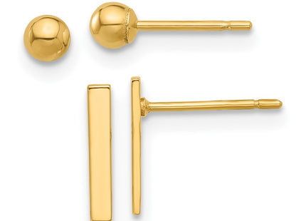 14k Yellow Gold Earrings Style YE2160 - Classique Jewelry Inc.