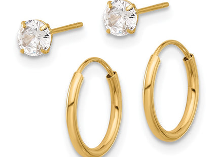 14k Yellow Gold Earrings Style YE2162SET - Classique Jewelry Inc.
