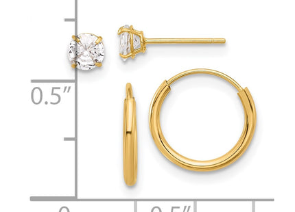 14k Yellow Gold Earrings Style YE2162SET - Classique Jewelry Inc.