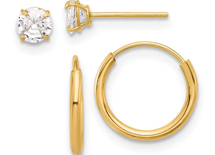 14k Yellow Gold Earrings Style YE2162SET - Classique Jewelry Inc.