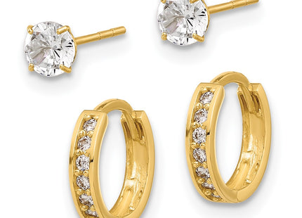 14k Yellow Gold Earrings Style YE2163SET - Classique Jewelry Inc.