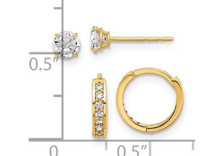 14k Yellow Gold Earrings Style YE2163SET - Classique Jewelry Inc.