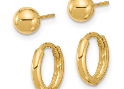 14k Yellow Gold Earrings Style YE2166SET - Classique Jewelry Inc.