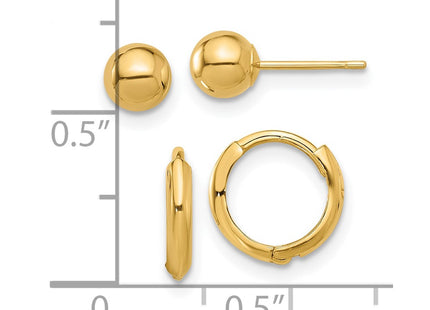 14k Yellow Gold Earrings Style YE2166SET - Classique Jewelry Inc.