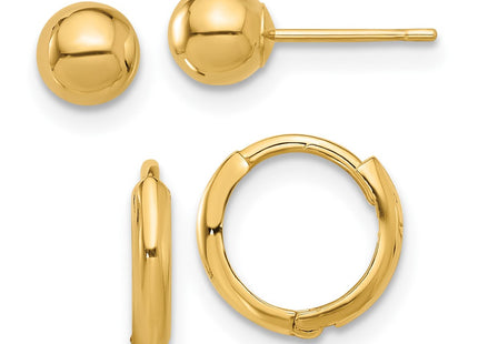 14k Yellow Gold Earrings Style YE2166SET - Classique Jewelry Inc.