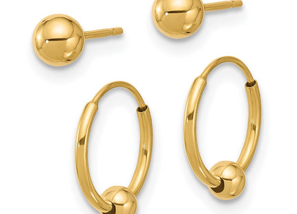 14k Yellow Gold Earrings Style YE2167SET - Classique Jewelry Inc.