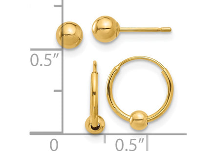 14k Yellow Gold Earrings Style YE2167SET - Classique Jewelry Inc.