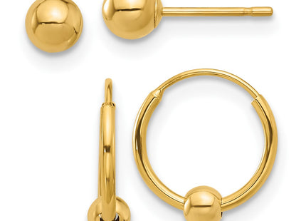 14k Yellow Gold Earrings Style YE2167SET - Classique Jewelry Inc.