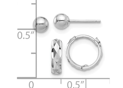 14k White Gold Earrings Style YE2168WSET - Classique Jewelry Inc.