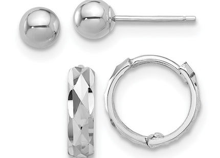 14k White Gold Earrings Style YE2168WSET - Classique Jewelry Inc.