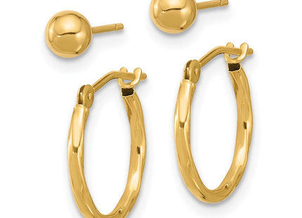 14k Yellow Gold Earrings Style YE2169SET - Classique Jewelry Inc.