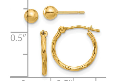 14k Yellow Gold Earrings Style YE2169SET - Classique Jewelry Inc.