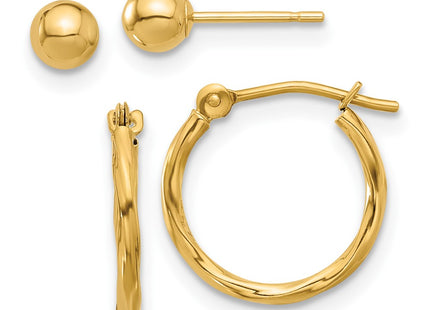 14k Yellow Gold Earrings Style YE2169SET - Classique Jewelry Inc.