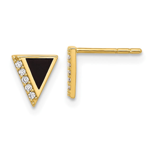 14k Yellow Gold Earrings Style YE2170 - Classique Jewelry Inc.