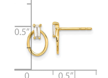 14k Yellow Gold Earrings Style YE2173 - Classique Jewelry Inc.