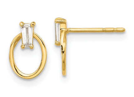 14k Yellow Gold Earrings Style YE2173 - Classique Jewelry Inc.