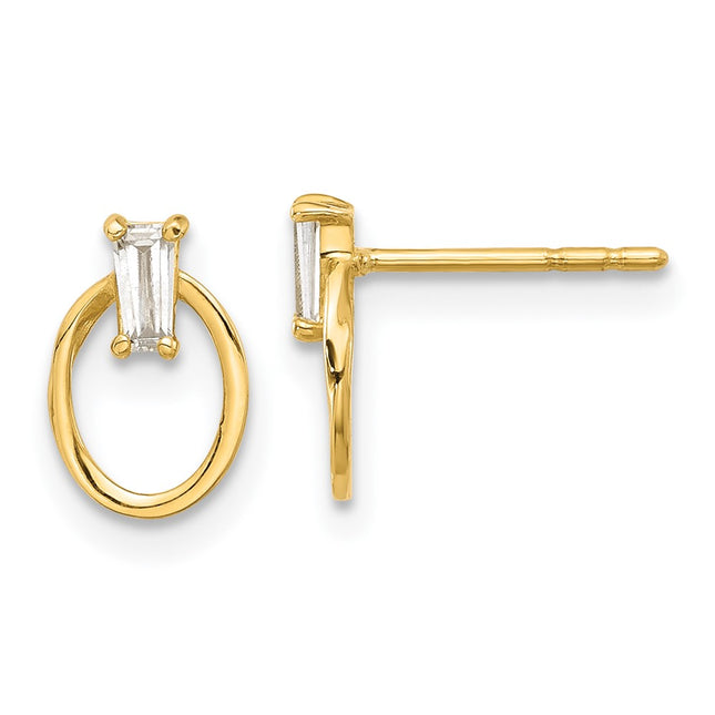 14k Yellow Gold Earrings Style YE2173 - Classique Jewelry Inc.