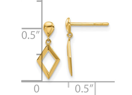 14k Yellow Gold Earrings Style YE2175 - Classique Jewelry Inc.