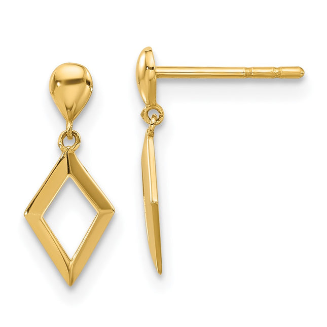 14k Yellow Gold Earrings Style YE2175 - Classique Jewelry Inc.