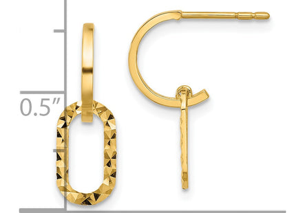 14k Yellow Gold Earrings Style YE2176 - Classique Jewelry Inc.