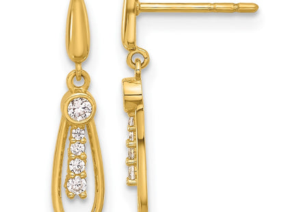 14k Yellow Gold Earrings Style YE2179 - Classique Jewelry Inc.