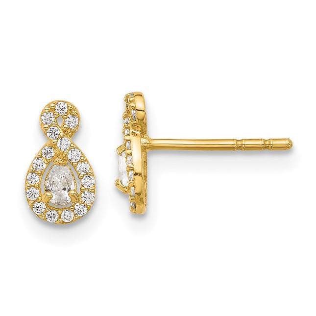 14k Yellow Gold Earrings Style YE2188 - Classique Jewelry Inc.