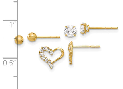 14k Yellow Gold Earrings Style YE2190SET - Classique Jewelry Inc.