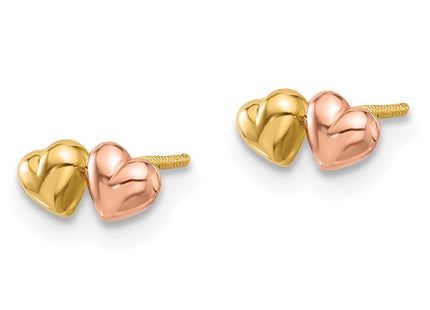 14k Two-tone Earrings Style YE2194 - Classique Jewelry Inc.