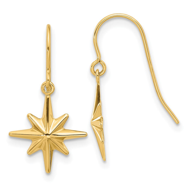 14k Yellow Gold Earrings Style YE2199 - Classique Jewelry Inc.