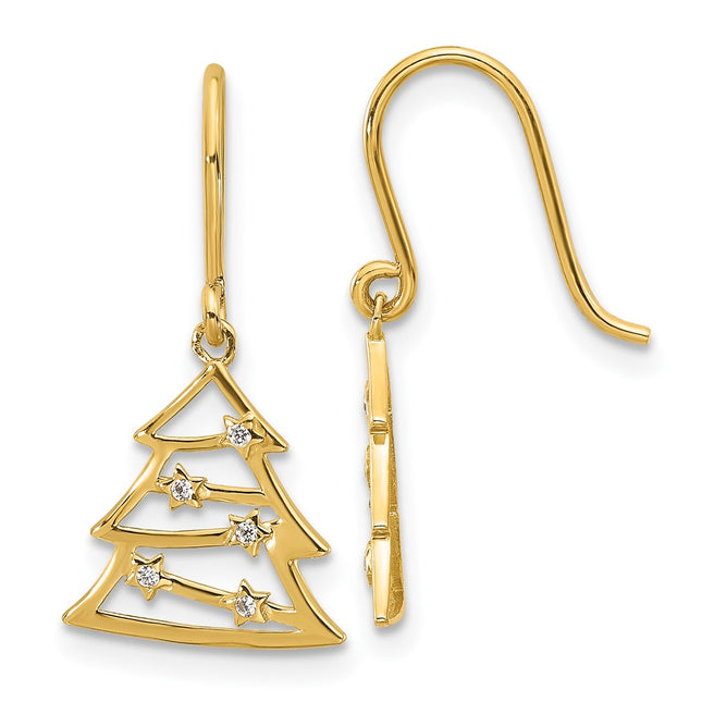 14k Yellow Gold Earrings Style YE2200 - Classique Jewelry Inc.