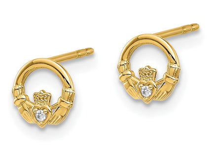 14k Yellow Gold Earrings Style YE2201 - Classique Jewelry Inc.