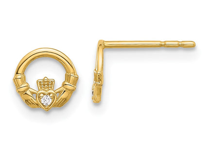 14k Yellow Gold Earrings Style YE2201 - Classique Jewelry Inc.