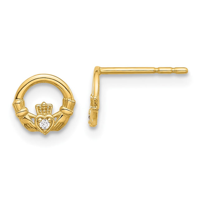14k Yellow Gold Earrings Style YE2201 - Classique Jewelry Inc.