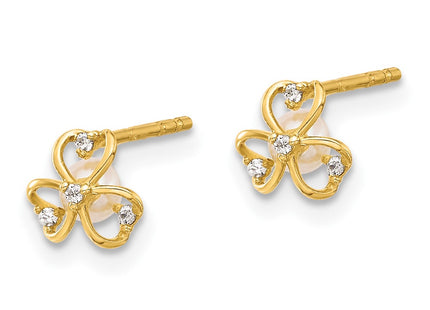 14k Yellow Gold Earrings Style YE2205 - Classique Jewelry Inc.