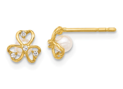 14k Yellow Gold Earrings Style YE2205 - Classique Jewelry Inc.